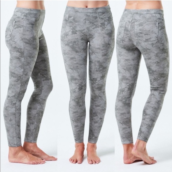 Spanx Grey Camo Ankle Skinny Jeggings Jeans Stretch Size Small - Picture 2 of 15